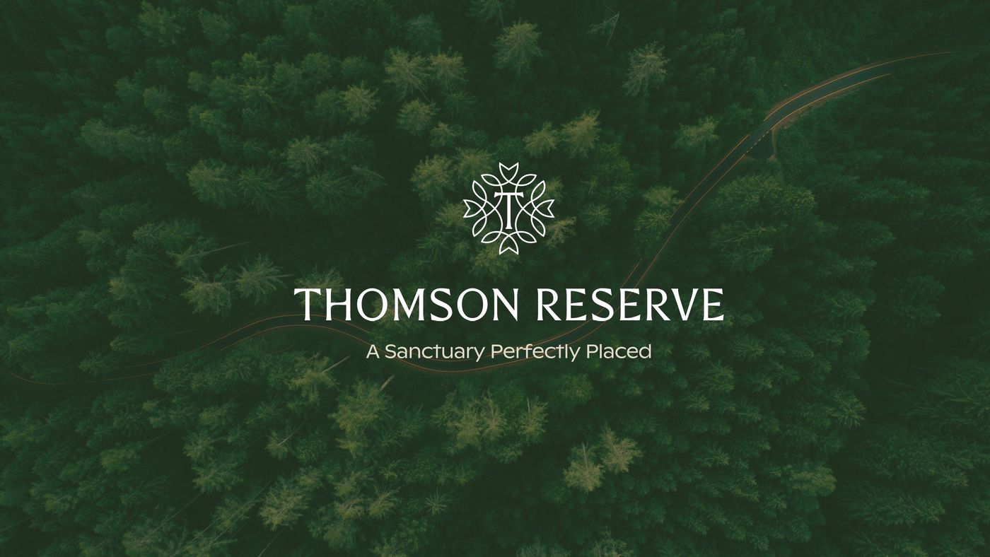 Thomson Reserve official aerial view — towers surrounded by lush greenery, Upper Thomson District 20 Singapore