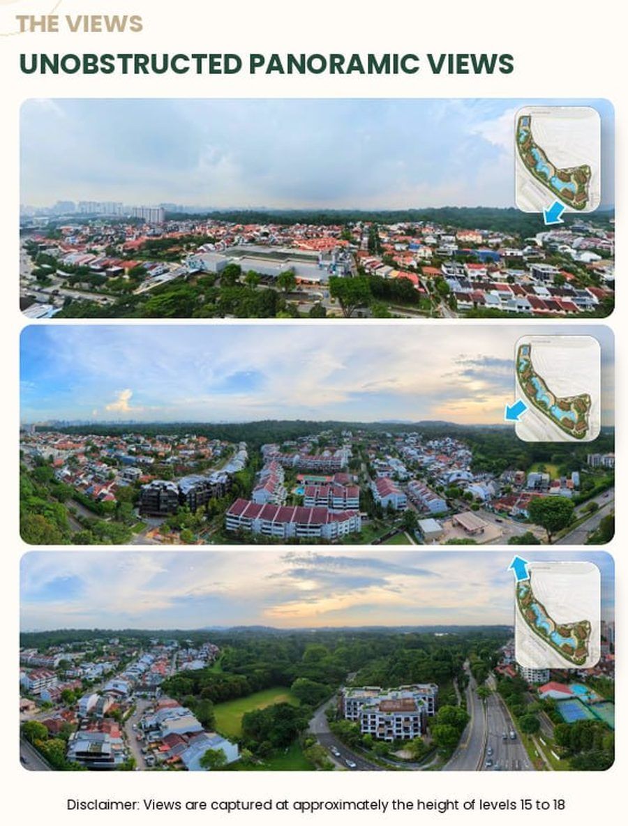 Unobstructed panoramic views from Thomson Reserve Level 15-18 over Bright Hill, Upper Thomson District 20