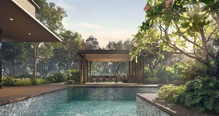 Thomson Reserve artist impression — towers and landscaped grounds, Upper Thomson